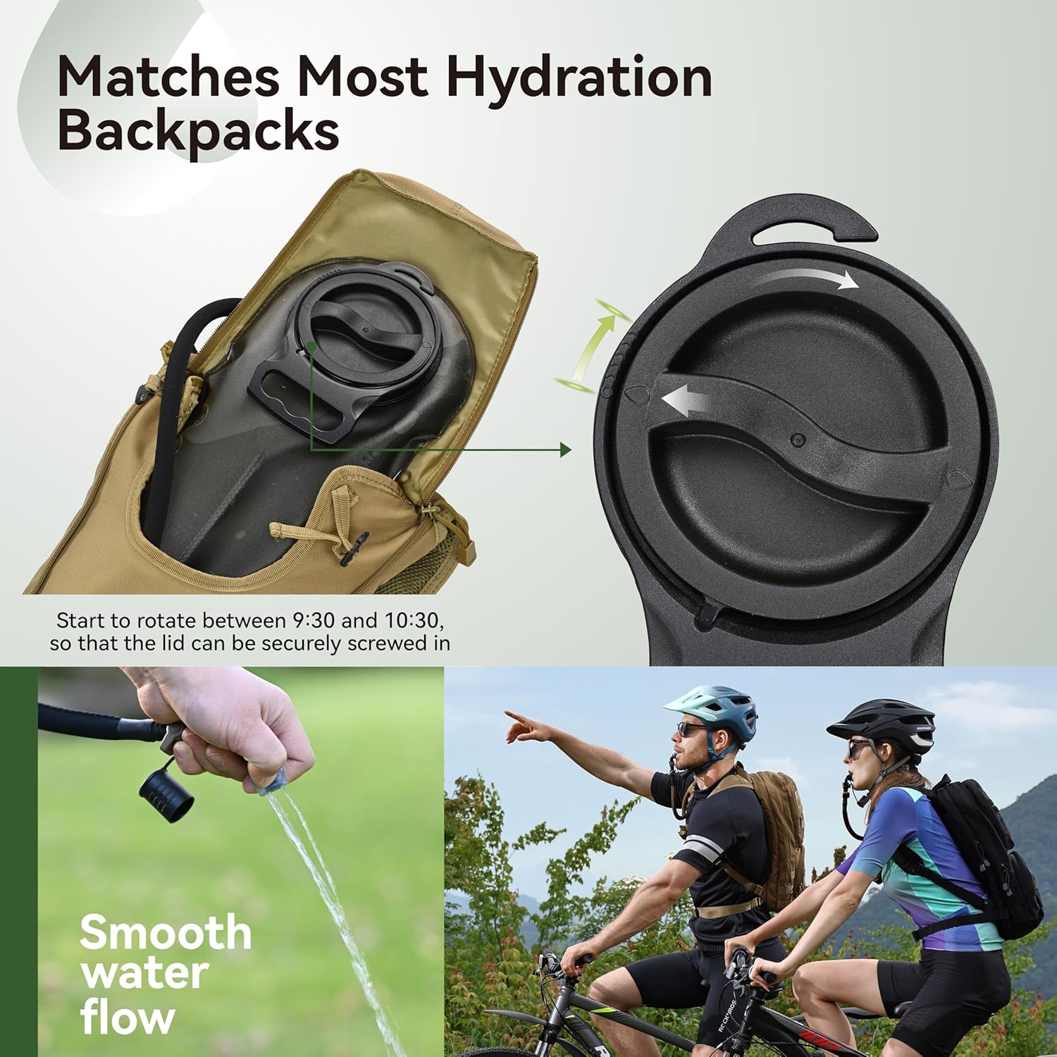 MARCHWAY 2L/2.5L/3L TPU Hydration Bladder, Tasteless BPA Free Water Reservoir Bag with Insulated Tube for Hydration Pack for Cycling, Hiking, Running, Climbing, Biking - Image 5