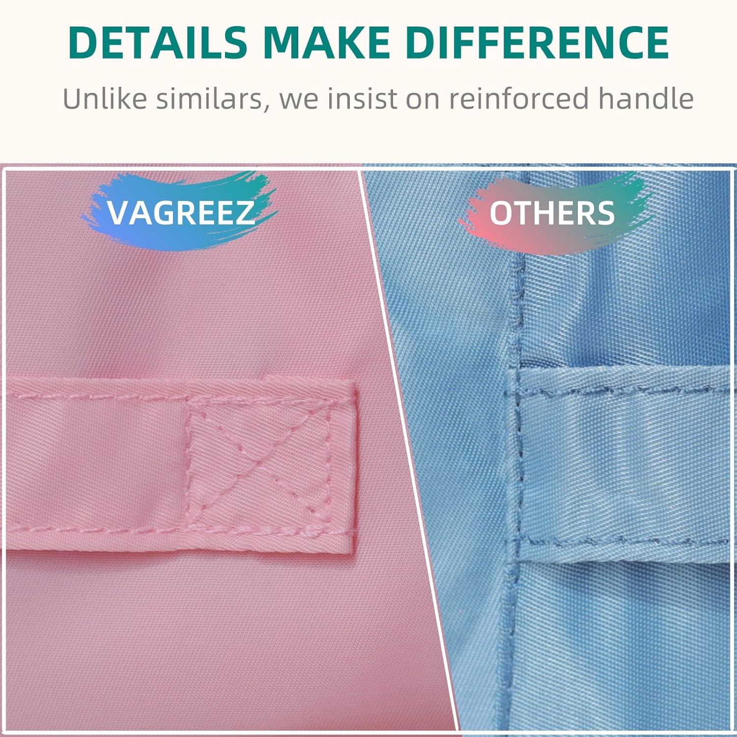 Packing Cubes VAGREEZ 7 Pcs Travel Luggage Packing Organizers Set with Toiletry Bag (Pink) - Image 4