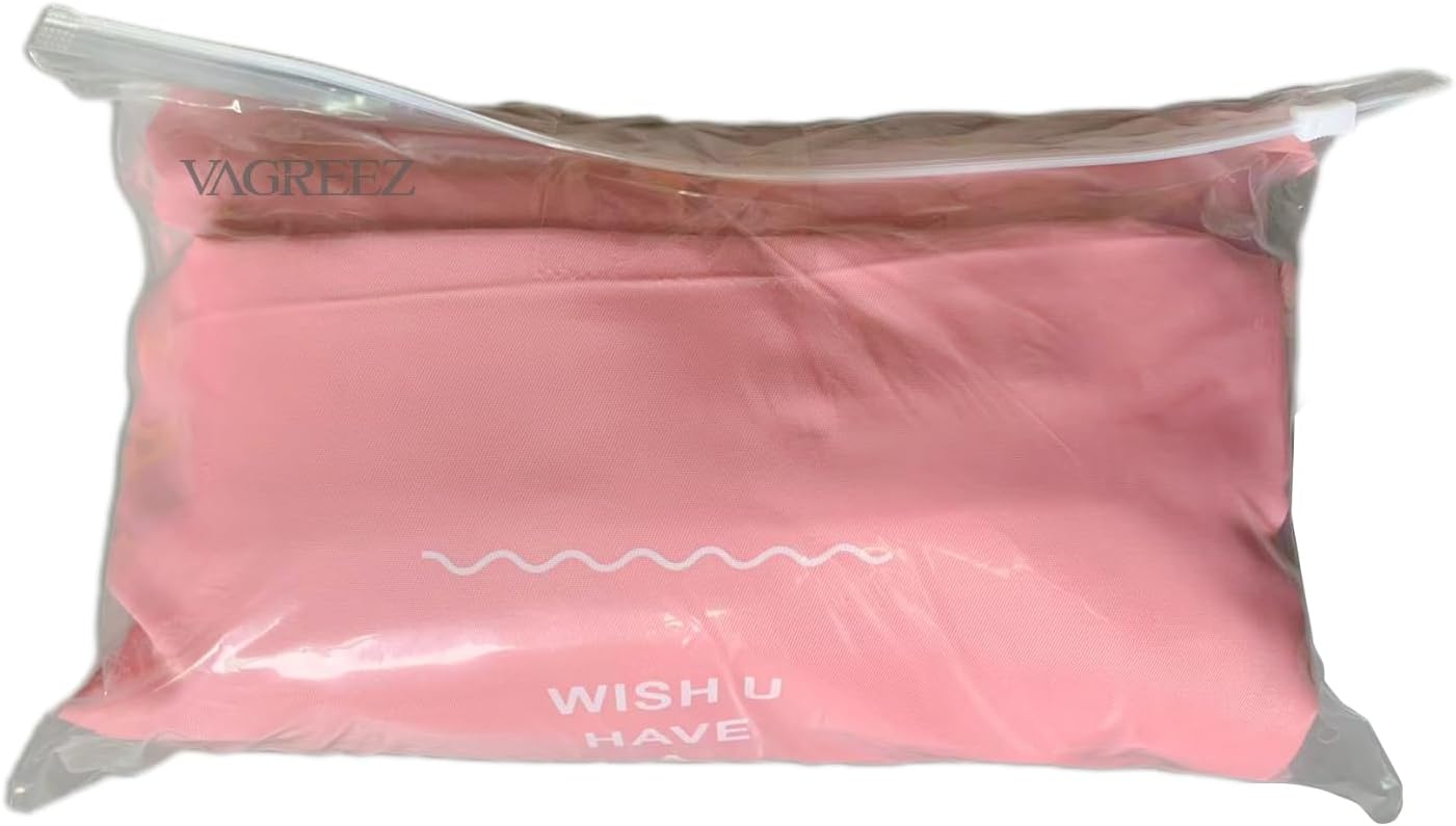 Packing Cubes VAGREEZ 7 Pcs Travel Luggage Packing Organizers Set with Toiletry Bag (Pink) - Image 8